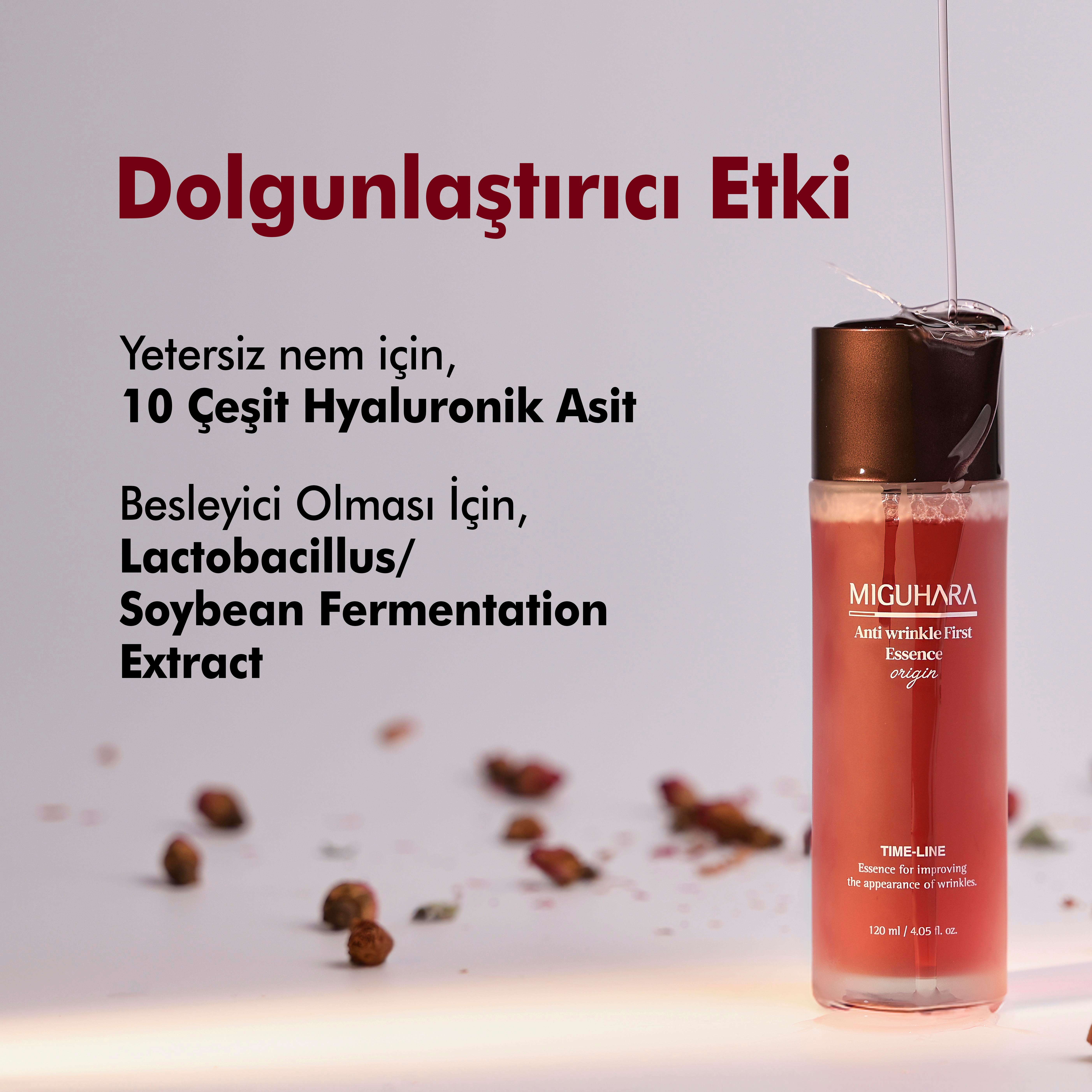 Miguhara Resveratrol İçeren Yaşlanma Ve Kırışıklık karşıtı Yoğun Etkili First Essence Origin Tonik - 120ml