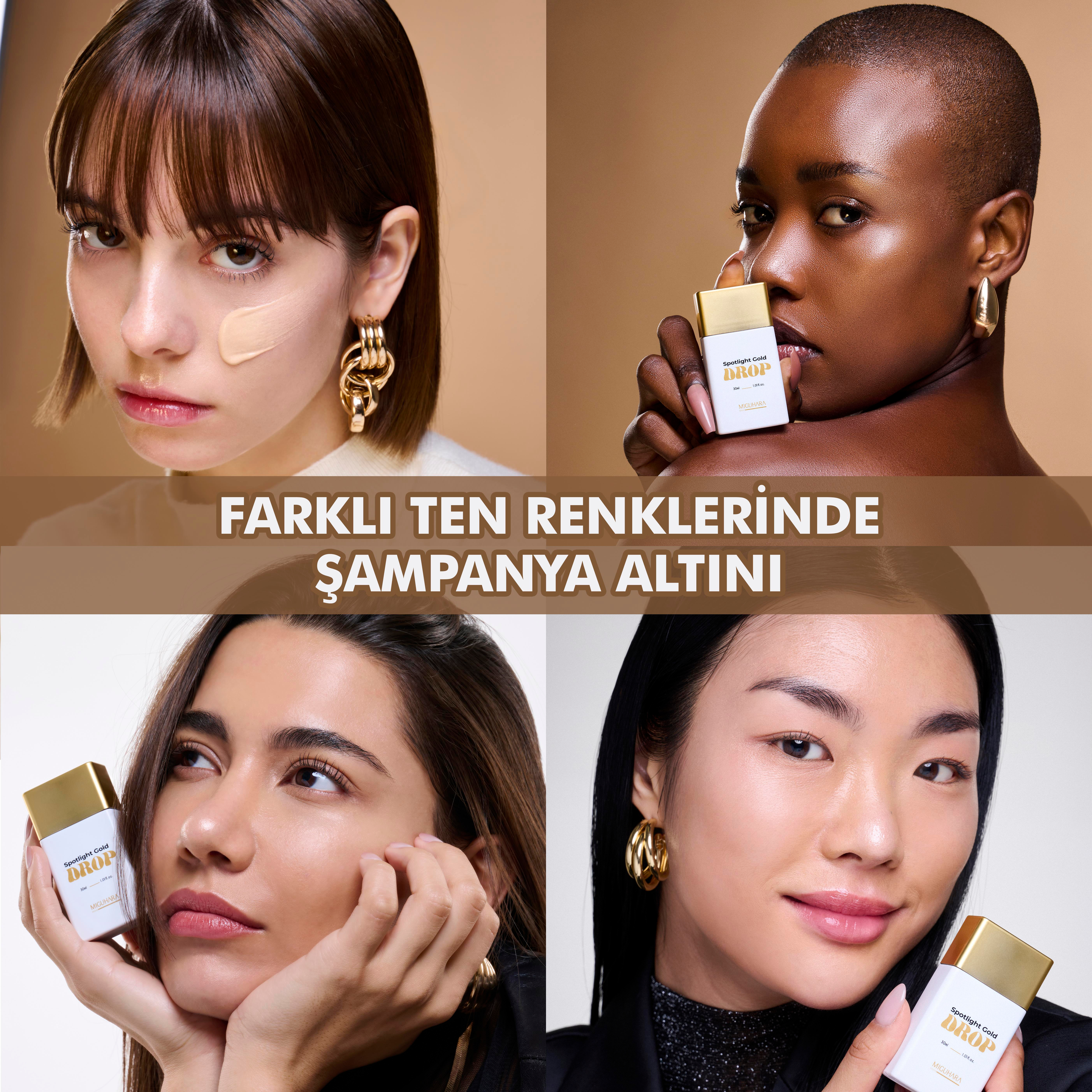 Miguhara Spotlight Gold Drop - Bakım Yapan Hibrit Aydınlatıcı - Altın Renk - 30ml