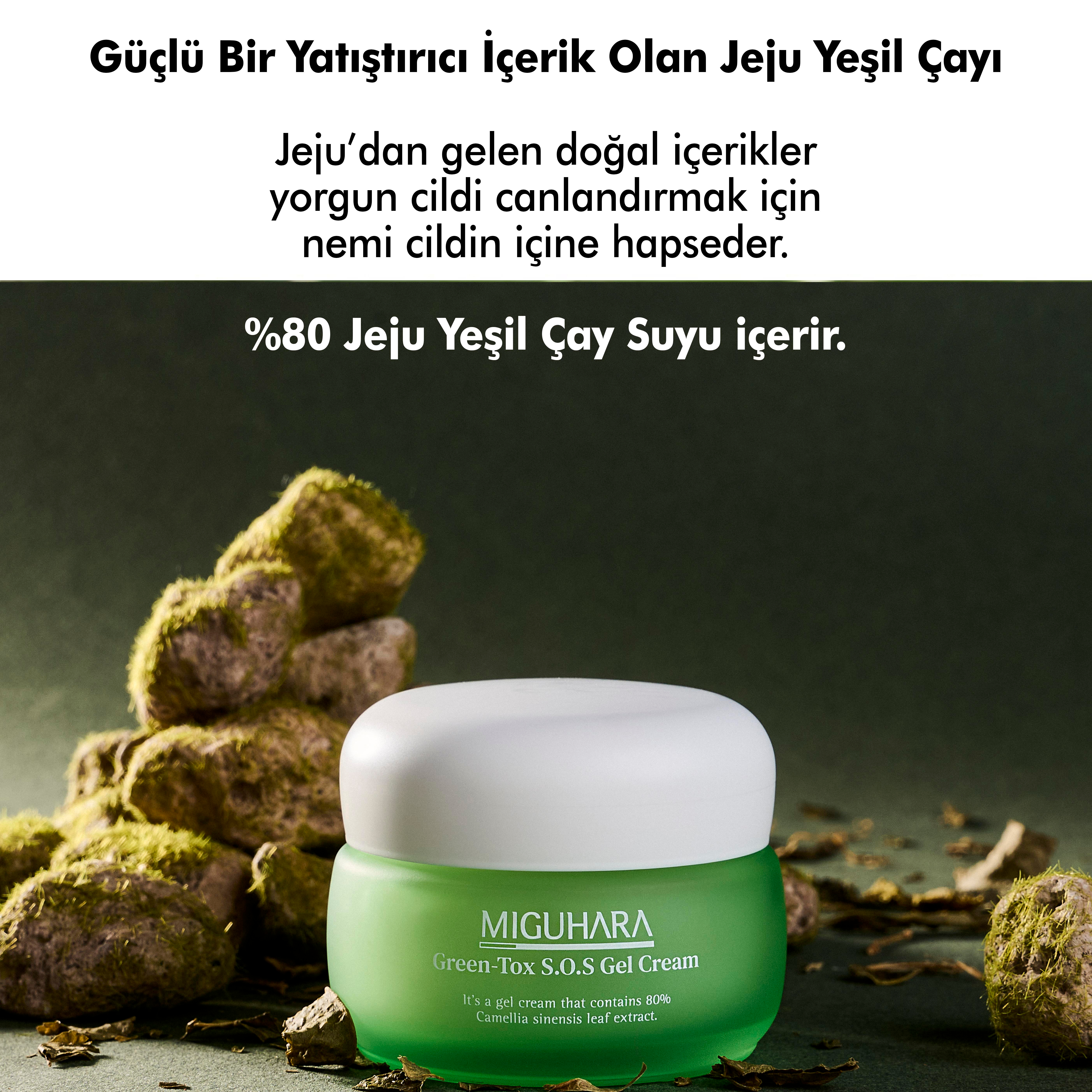 Miguhara Yeşil Çay İçeren Nemlendirici Ve Yatıştırıcı S.O.S. Jel Krem - 50ml