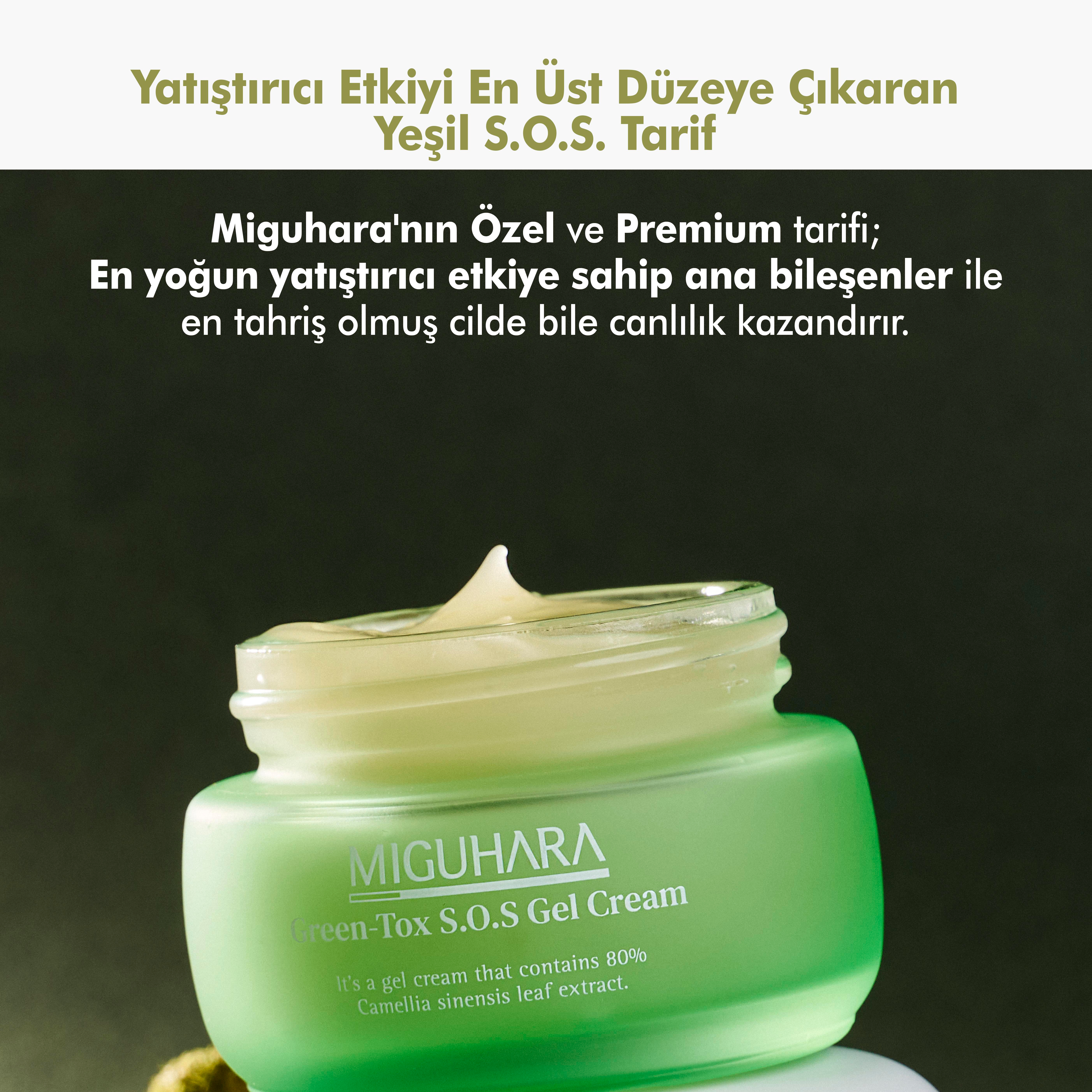 Miguhara Yeşil Çay İçeren Nemlendirici Ve Yatıştırıcı S.O.S. Jel Krem - 50ml