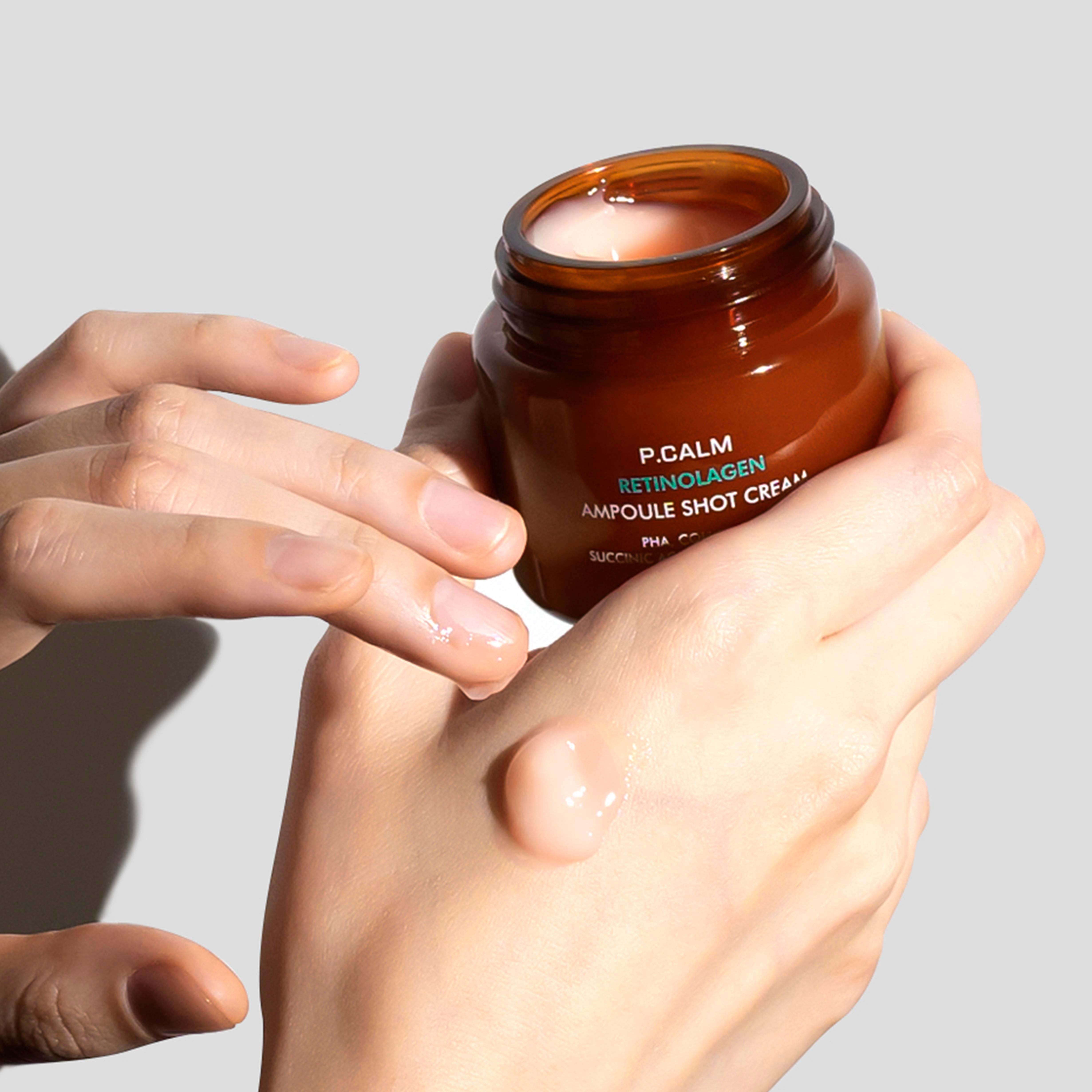 P.Calm Retinal, Retinol, Bakuchiol ve Kolajen içeren Kırışıklık ve Gözenek Karşıtı Yenileyici Retinolagen Shot Krem - 60ml
