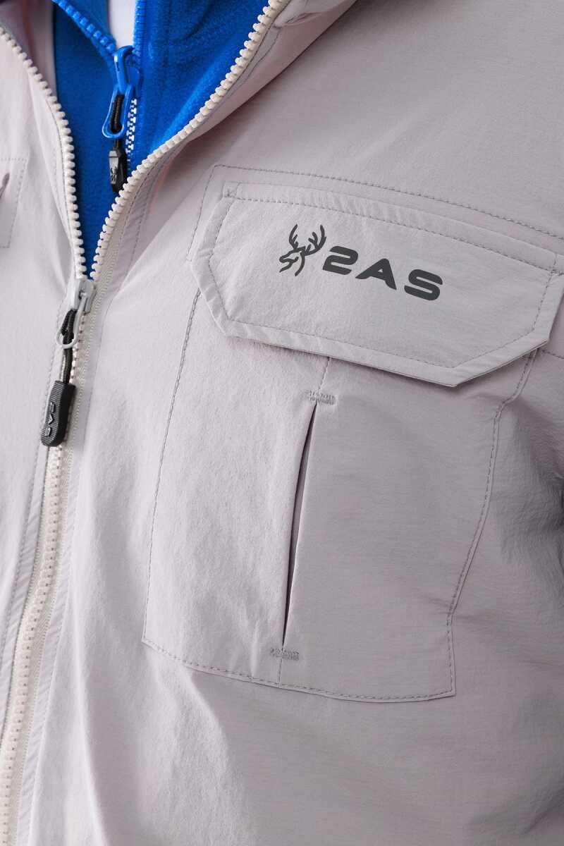 2As Safari Ceket Erkek Gri Rüzgarlık Ceket
