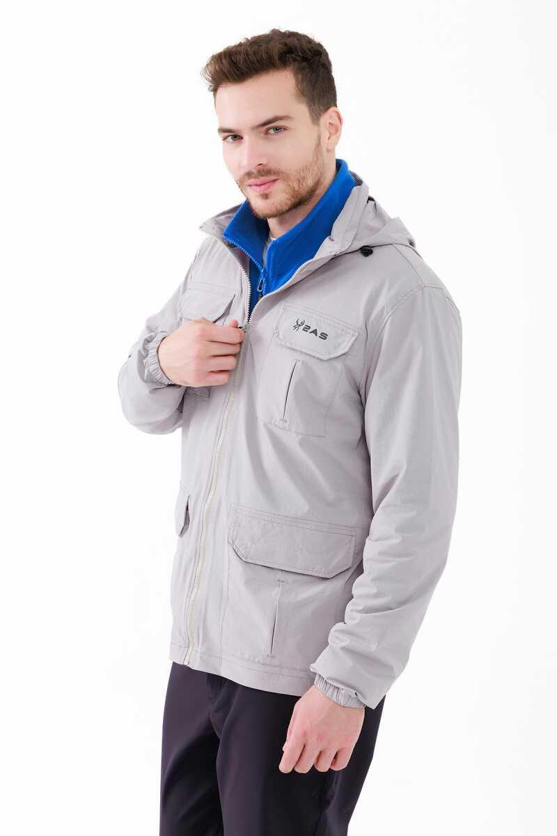 2As Safari Ceket Erkek Gri Rüzgarlık Ceket