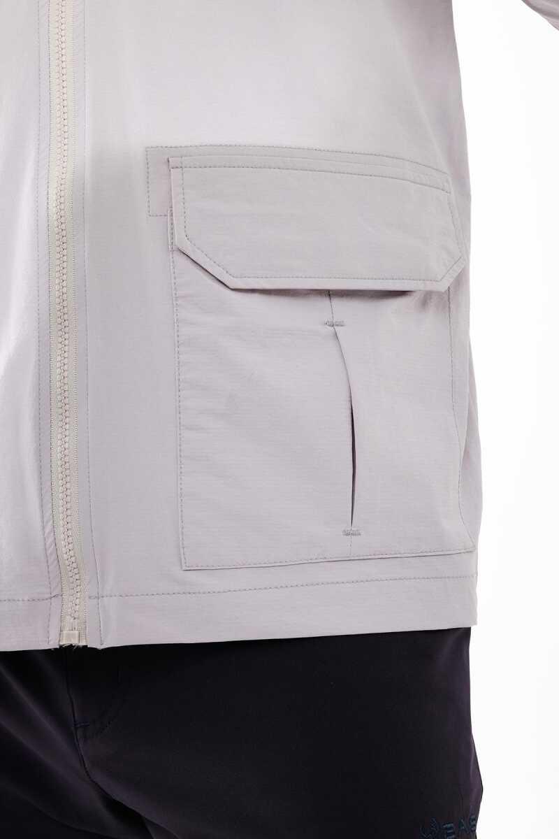 2As Safari Ceket Erkek Gri Rüzgarlık Ceket