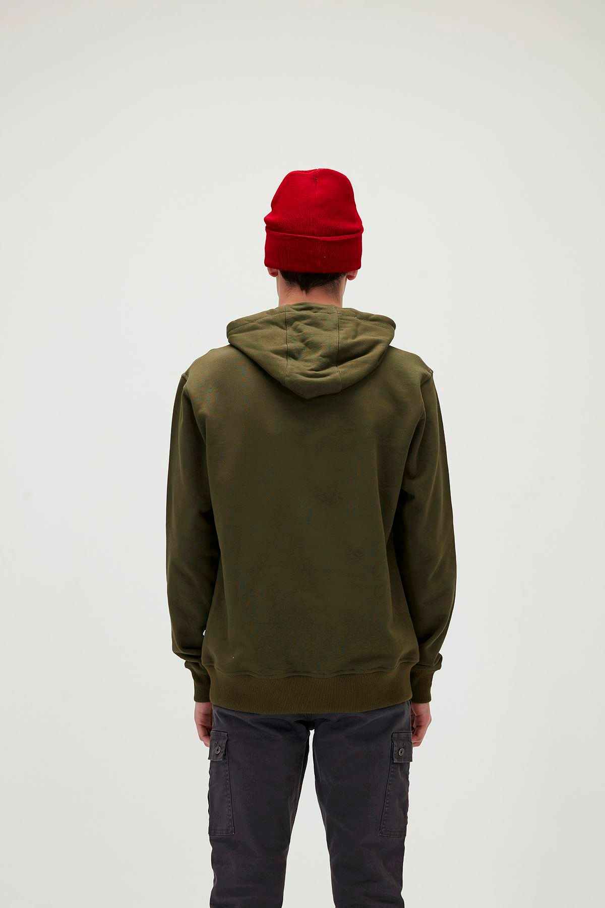 Bad Bear Ape Hoodie Erkek Yesil Kapşonlu Sweat