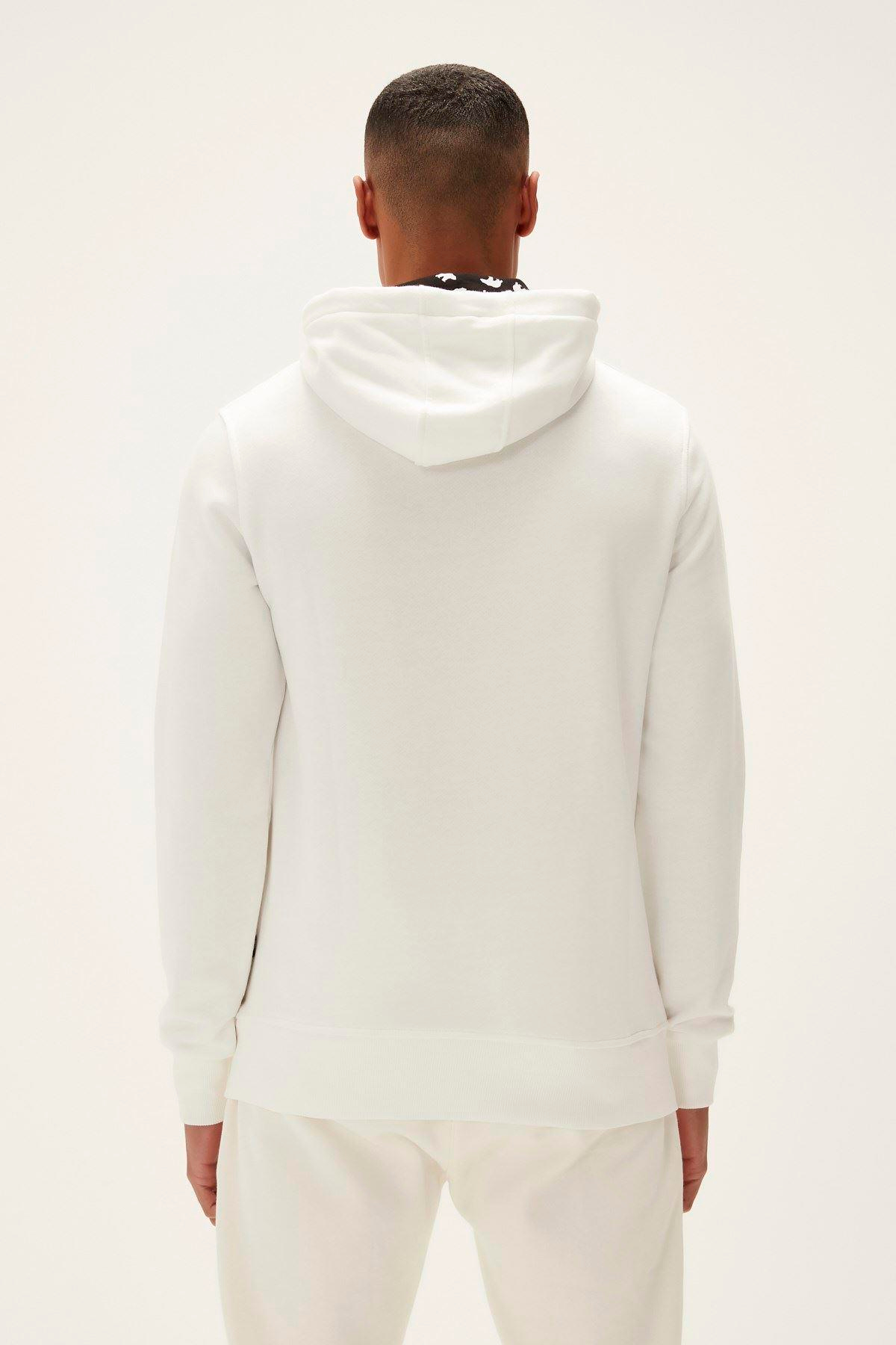 Bad Bear Bad Neck Hoodie Erkek Beyaz Kapşonlu Sweat
