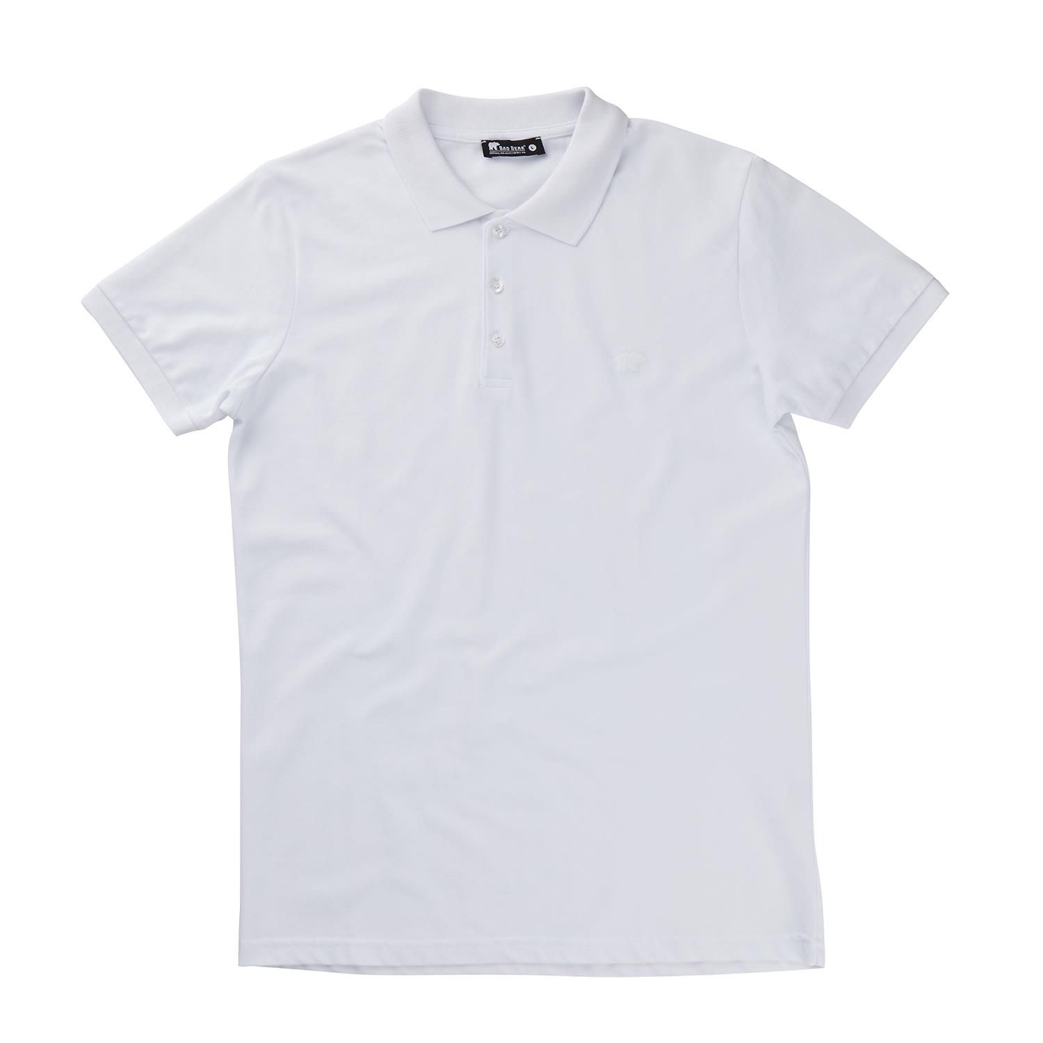Bad Bear Basic Pique Polo Erkek Beyaz Polo Yaka Tshirt