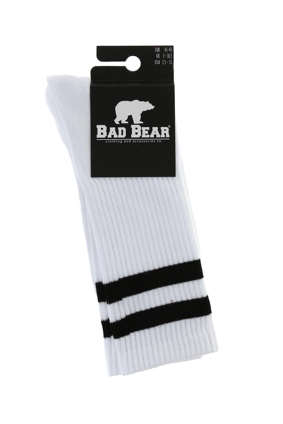 Bad Bear Bench Tall Erkek Beyaz Uzun Çorap