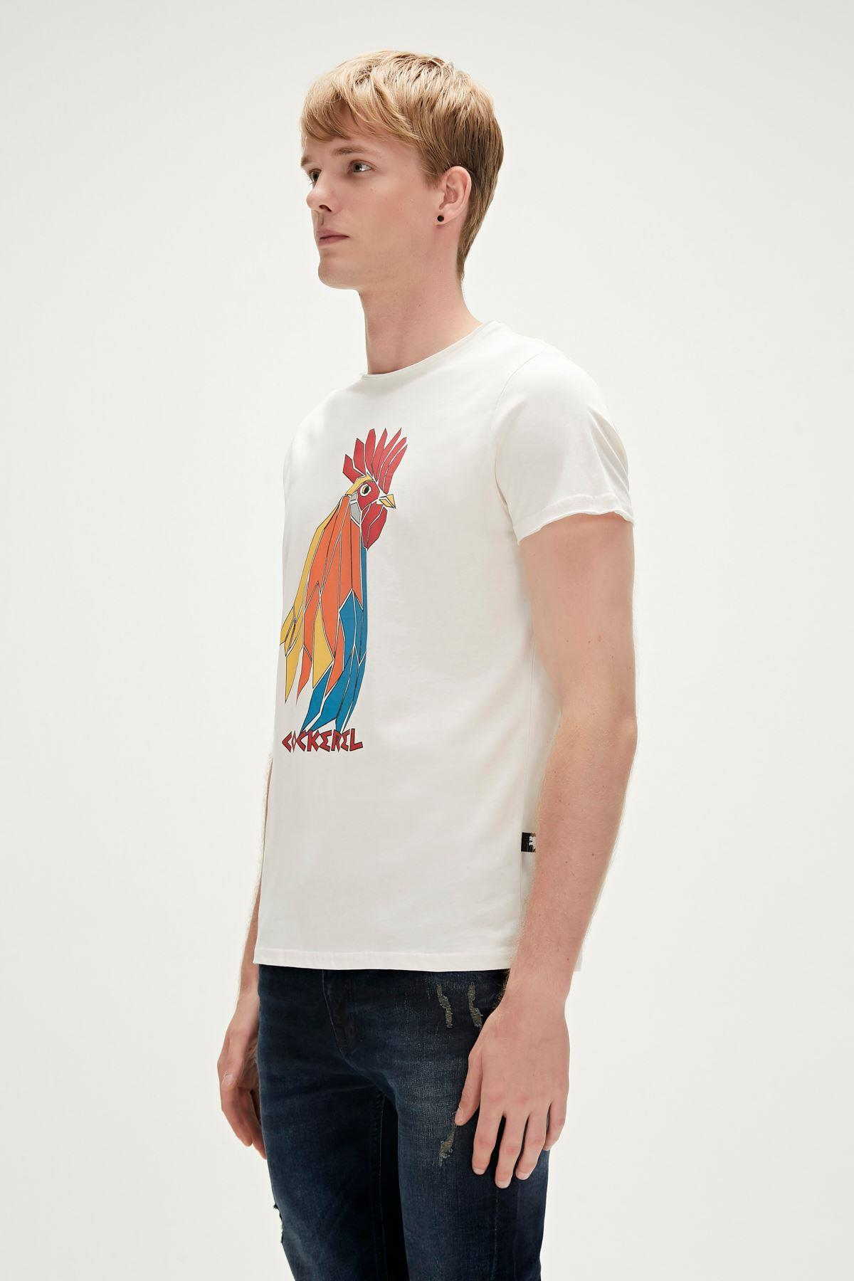Bad Bear Cockerel  T-Shirt Erkek  Bisiklet Yaka Tshirt