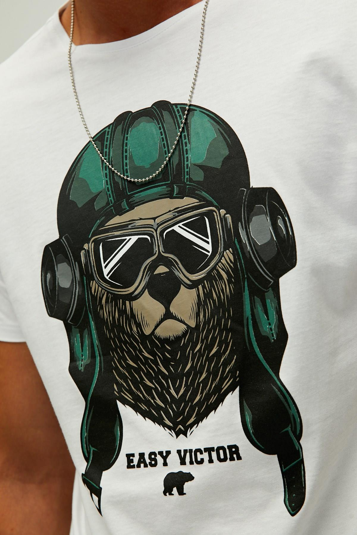 Bad Bear Easy Victor T-Shirt Erkek  Bisiklet Yaka Tshirt