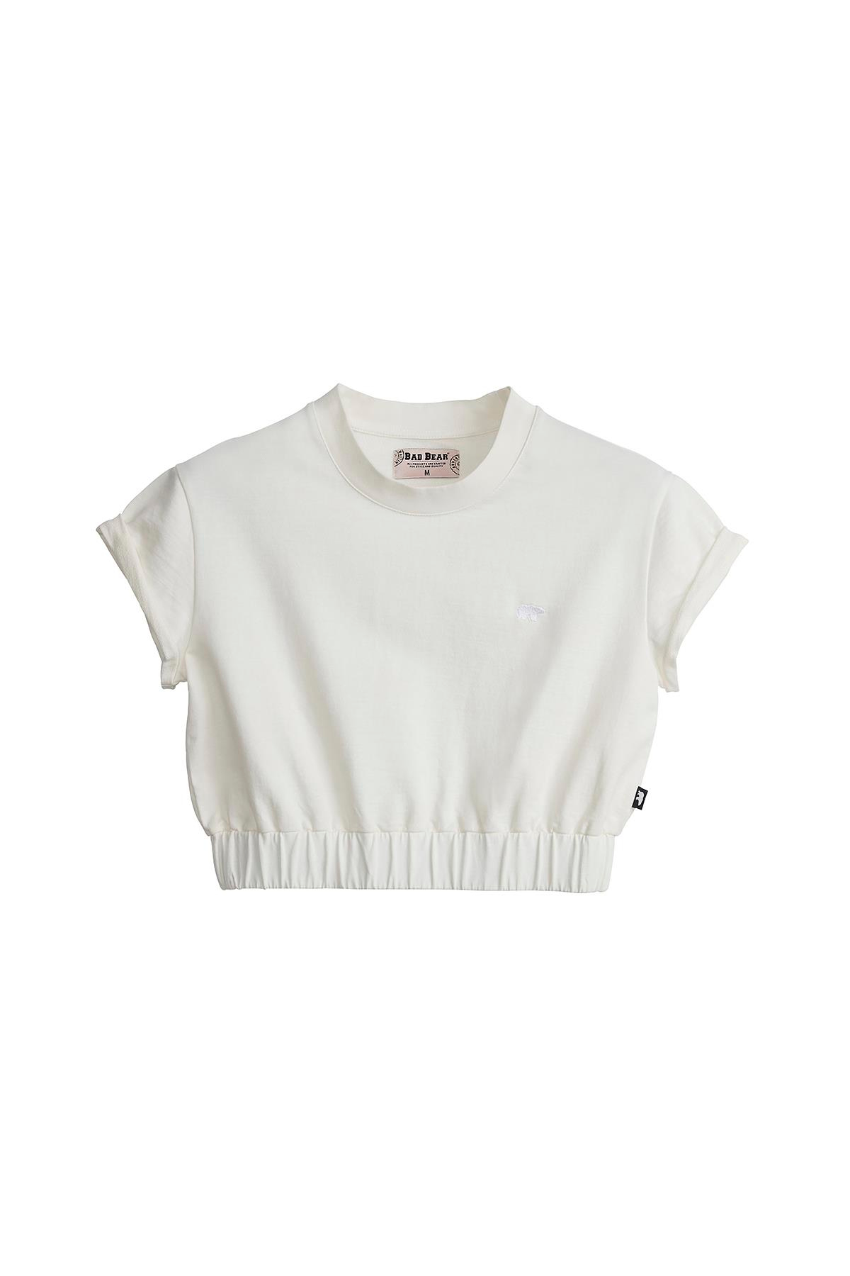 Bad Bear Emma Crop Kadın Beyaz Crop Sweat