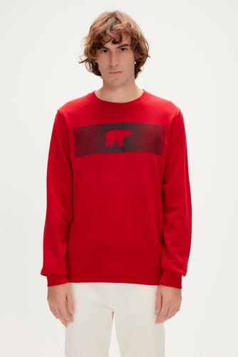 Bad Bear Fancy Crewneck Erkek Kirmizi Bisiklet Yaka Sweat