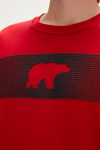 Bad Bear Fancy Crewneck Erkek Kirmizi Bisiklet Yaka Sweat