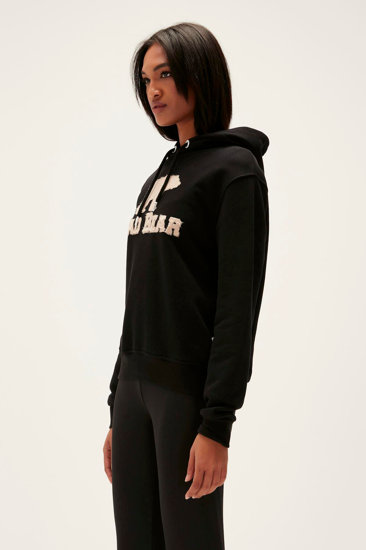 Bad Bear Frost Hoodie Kadın Siyah Kapşonlu Sweat
