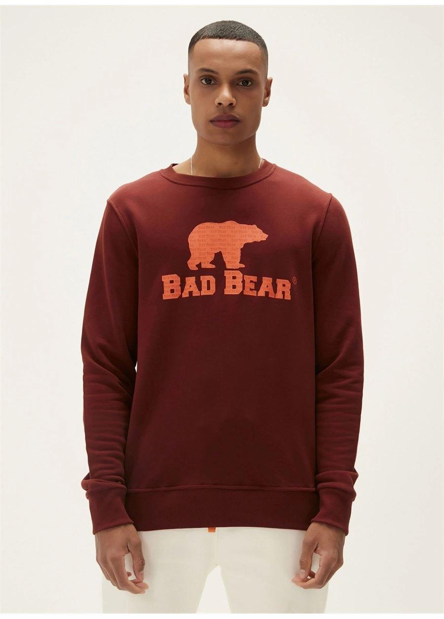 Bad Bear Logo Crewneck Erkek  Bisiklet Yaka Sweat