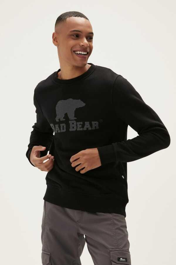 Bad Bear Logo Crewneck Erkek  Bisiklet Yaka Sweat
