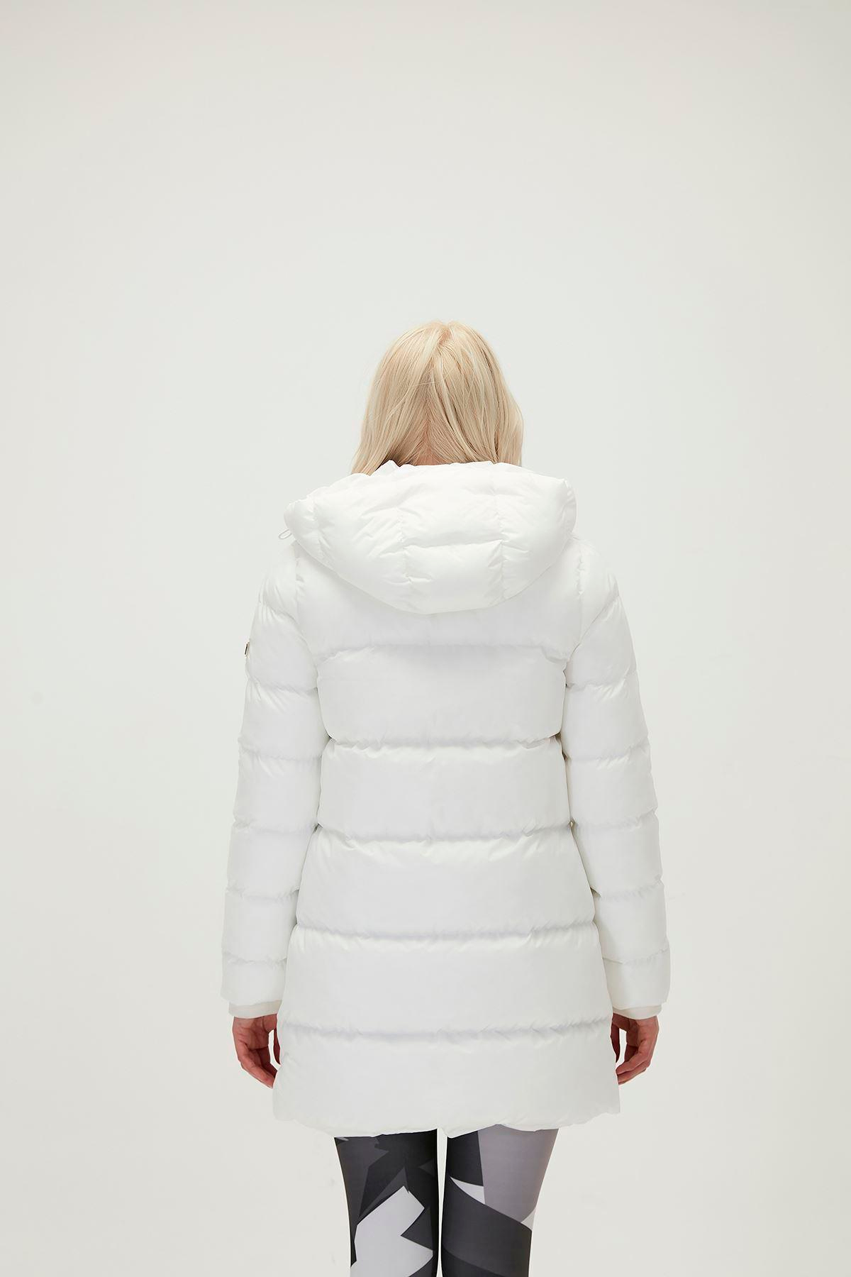 Bad Bear Nikita Puffer Coat Kadın Beyaz Mont