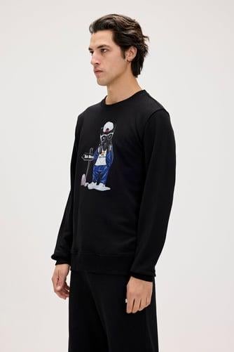 Bad Bear Panther Crewneck Erkek  Bisiklet Yaka Sweat