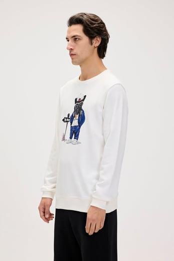 Bad Bear Panther Crewneck Erkek  Bisiklet Yaka Sweat