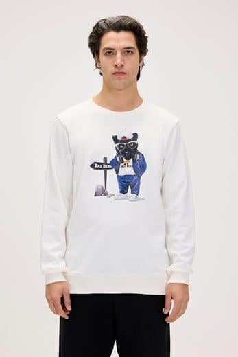 Bad Bear Panther Crewneck Erkek  Bisiklet Yaka Sweat