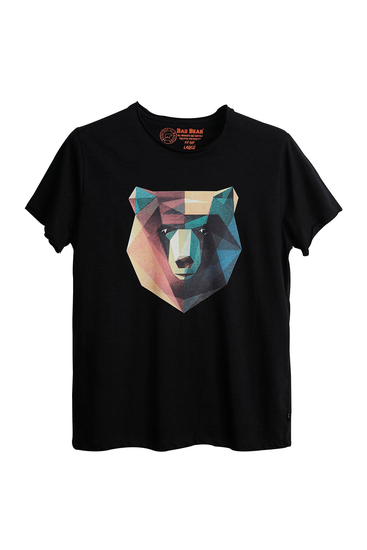 Bad Bear Polygon Bear Tee Erkek Siyah Tshirt
