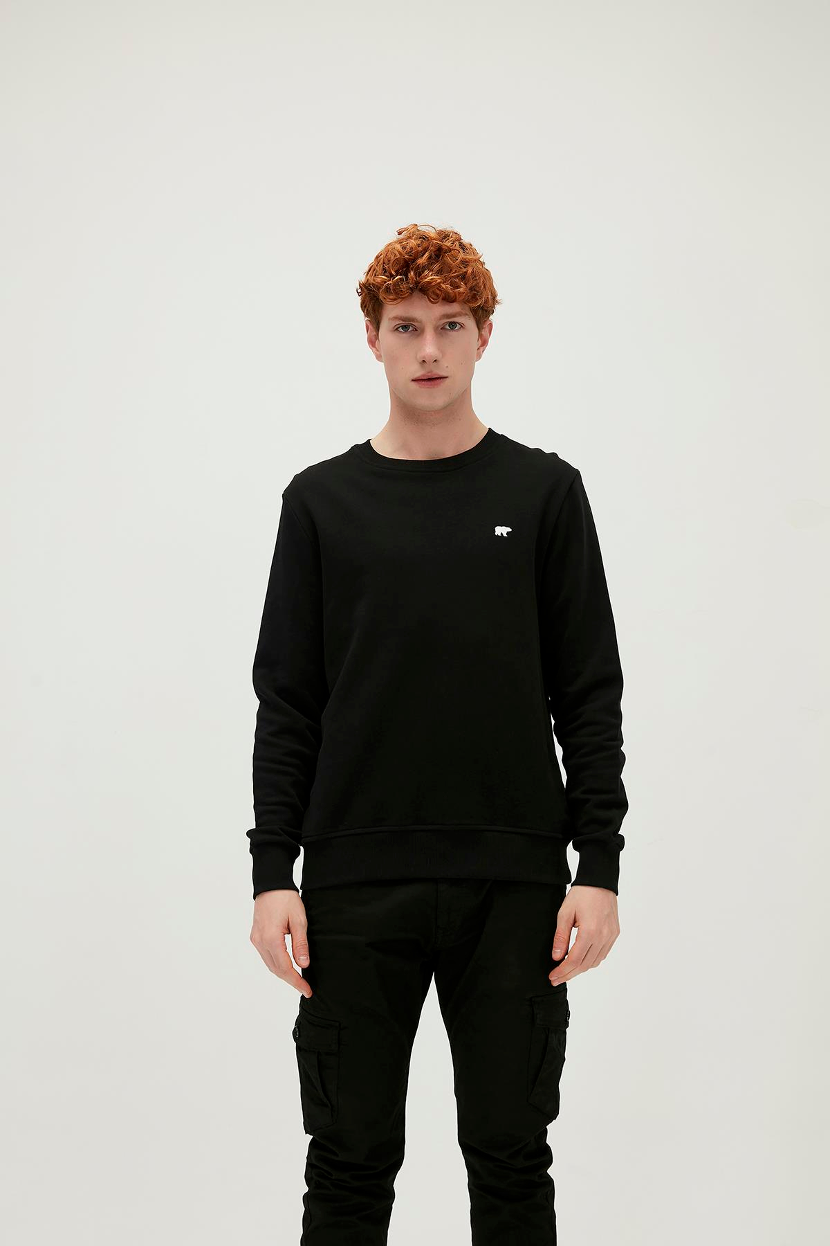 Bad Bear Presage Crewneck Erkek Siyah Bisiklet Yaka Sweat
