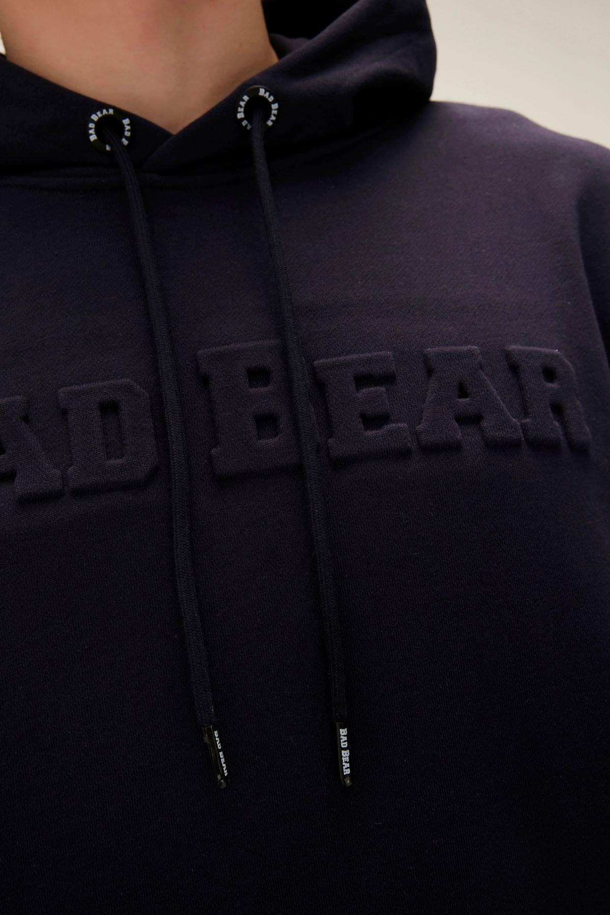 Bad Bear Pucker Bear Hoodie Erkek Siyah Kapşonlu Sweat