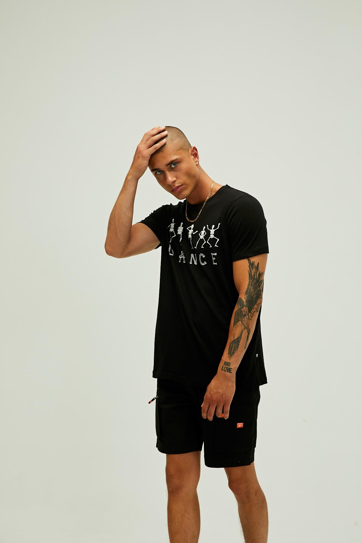 Bad Bear Skull T-Shirt Erkek  Bisiklet Yaka Tshirt
