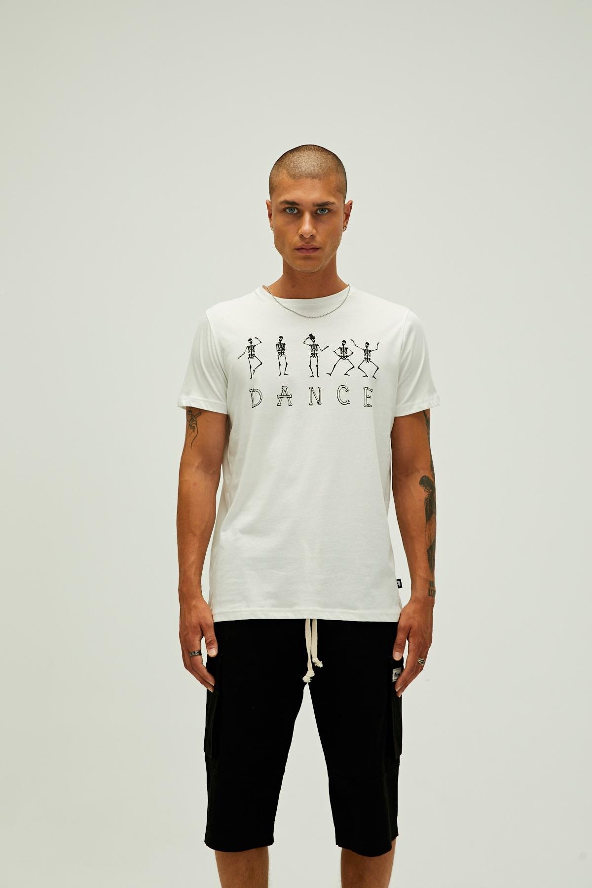 Bad Bear Skull T-Shirt Erkek  Bisiklet Yaka Tshirt