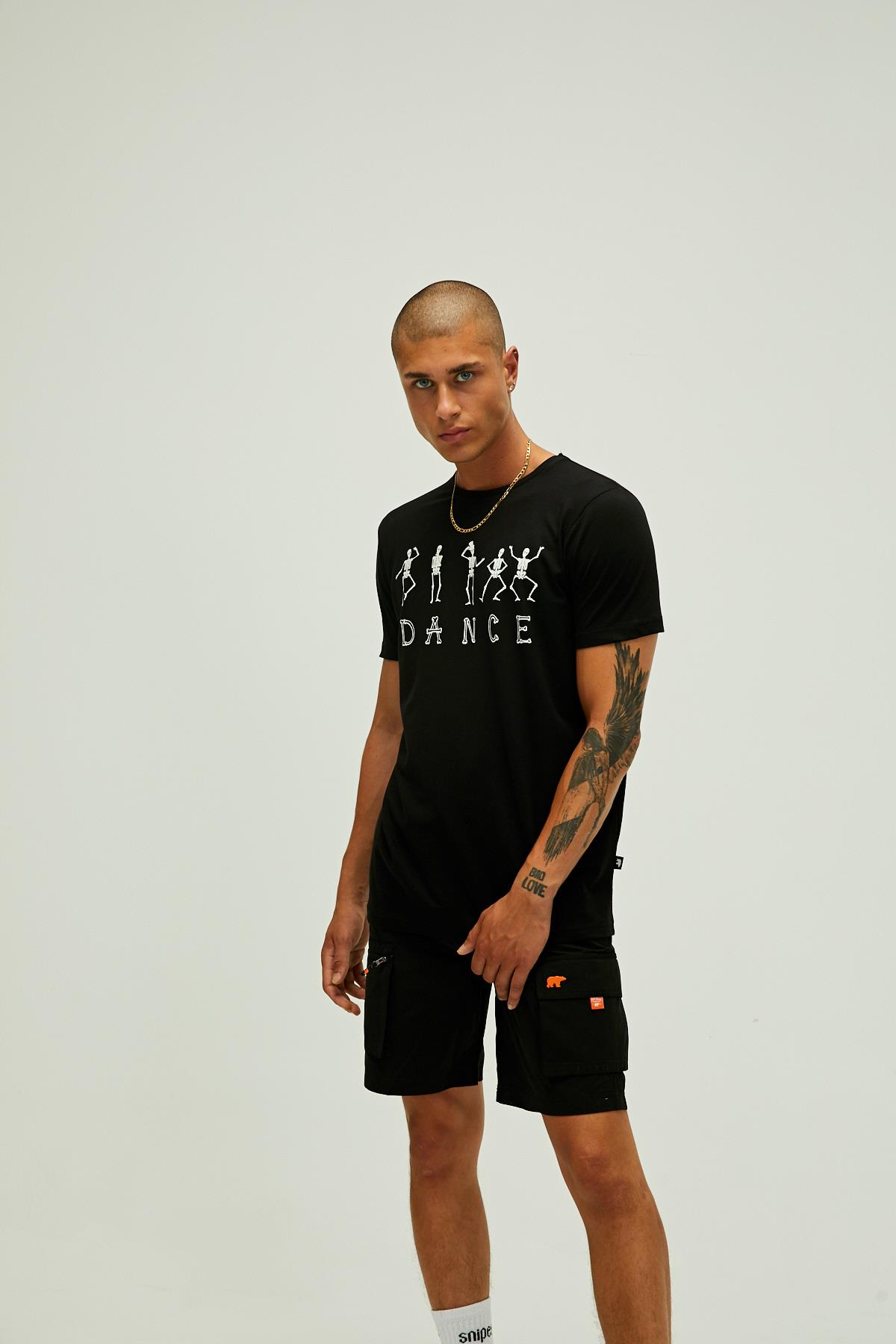 Bad Bear Skull T-Shirt Erkek  Bisiklet Yaka Tshirt