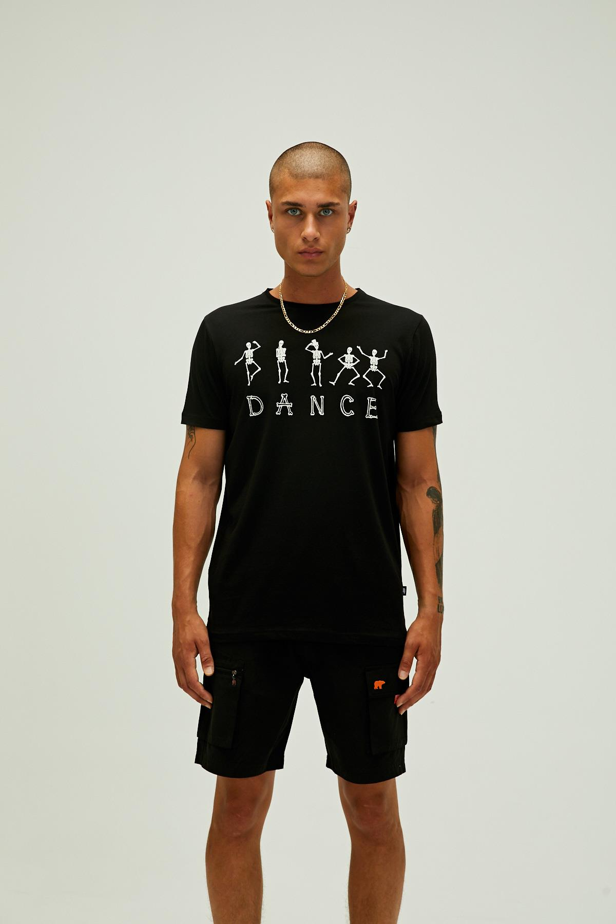 Bad Bear Skull T-Shirt Erkek  Bisiklet Yaka Tshirt