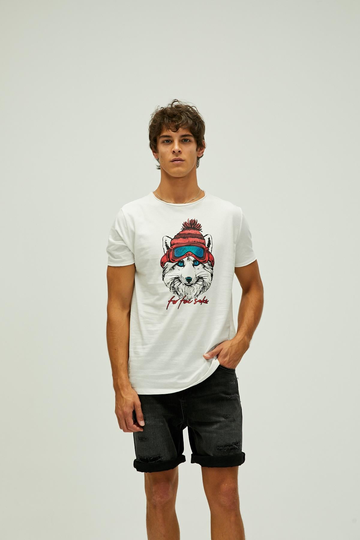 Bad Bear Snowfox T-Shirt Erkek  Bisiklet Yaka Tshirt