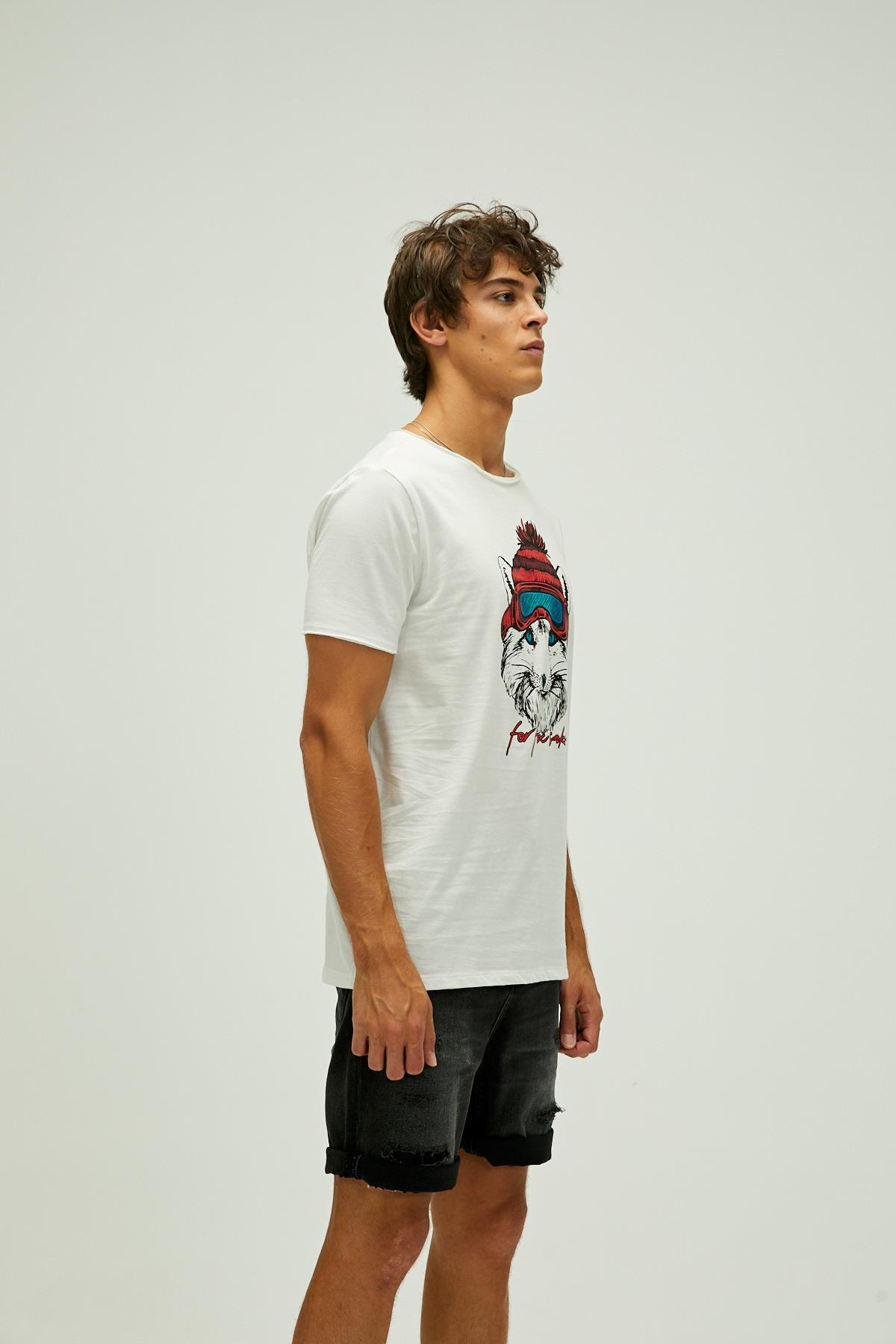 Bad Bear Snowfox T-Shirt Erkek  Bisiklet Yaka Tshirt
