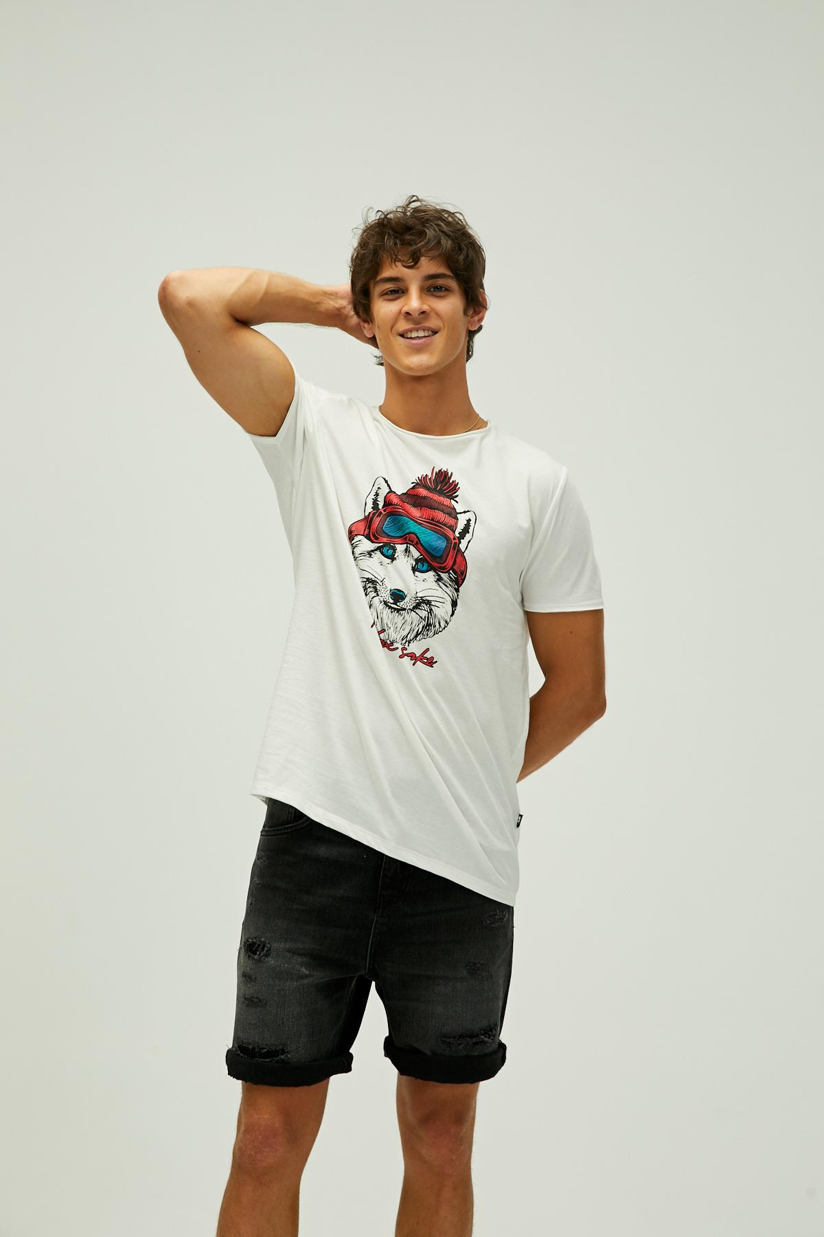 Bad Bear Snowfox T-Shirt Erkek  Bisiklet Yaka Tshirt