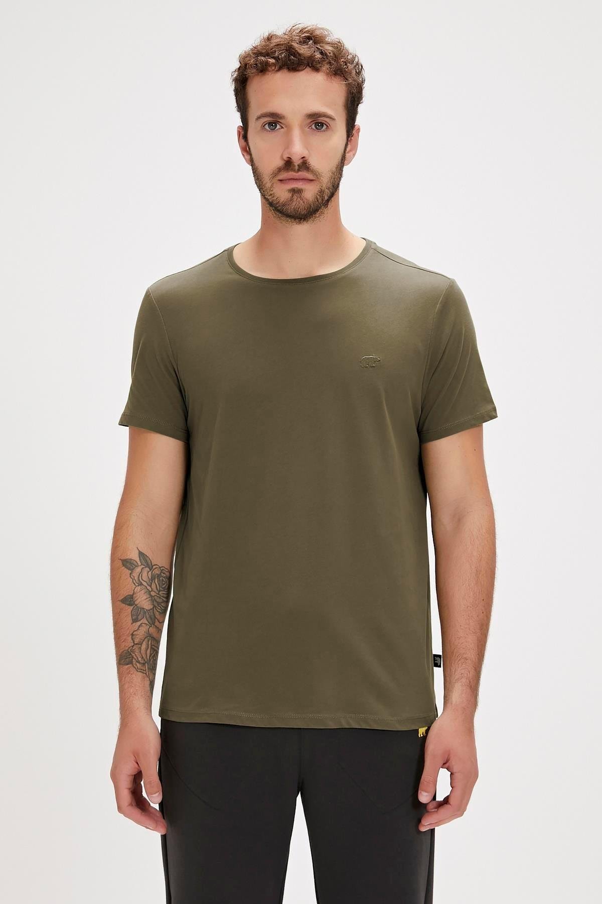 Bad Bear Solid T-Shirt Erkek  Bisiklet Yaka Tshirt