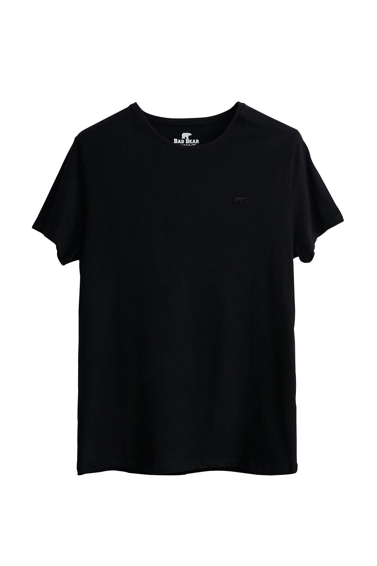Bad Bear Solid T-Shirt Erkek Siyah Bisiklet Yaka Tshirt