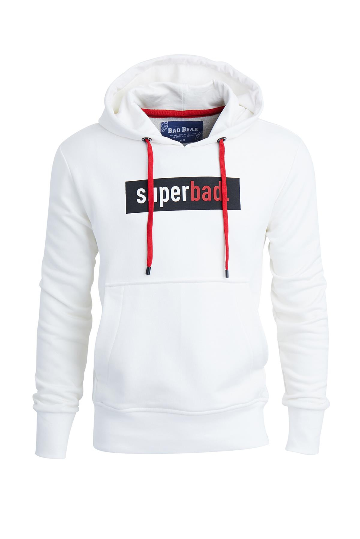 Bad Bear Superbad Erkek Beyaz Sweatshirt