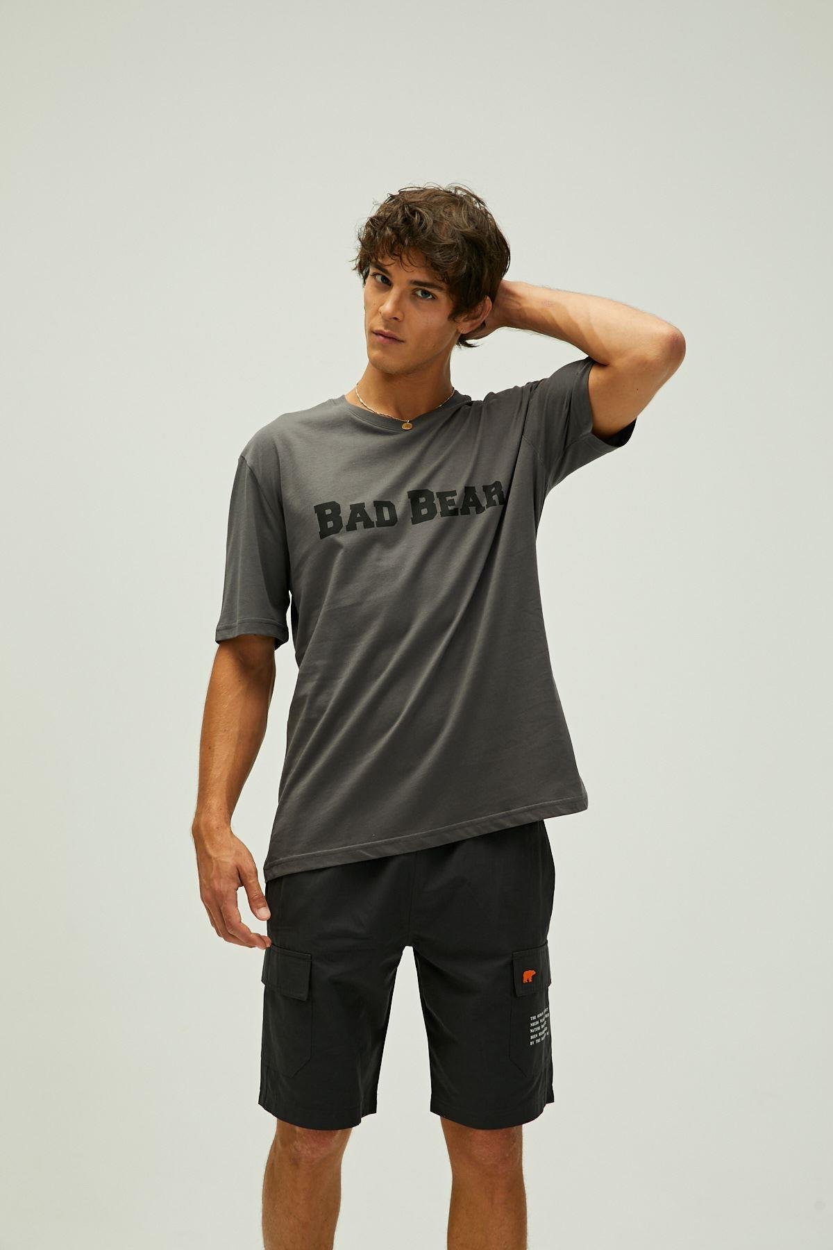 Bad Bear Title T-Shirt Erkek  Bisiklet Yaka Tshirt