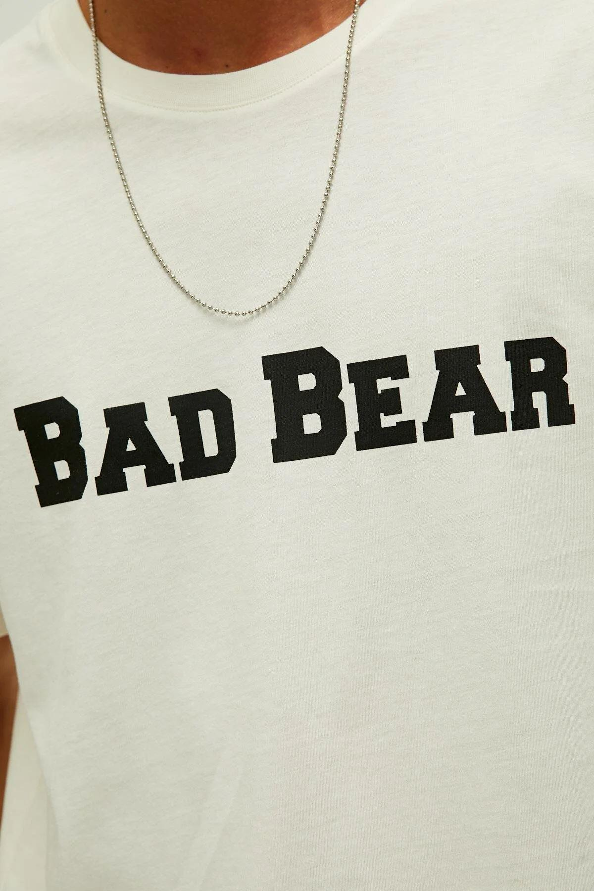 Bad Bear Title T-Shirt Erkek  Bisiklet Yaka Tshirt