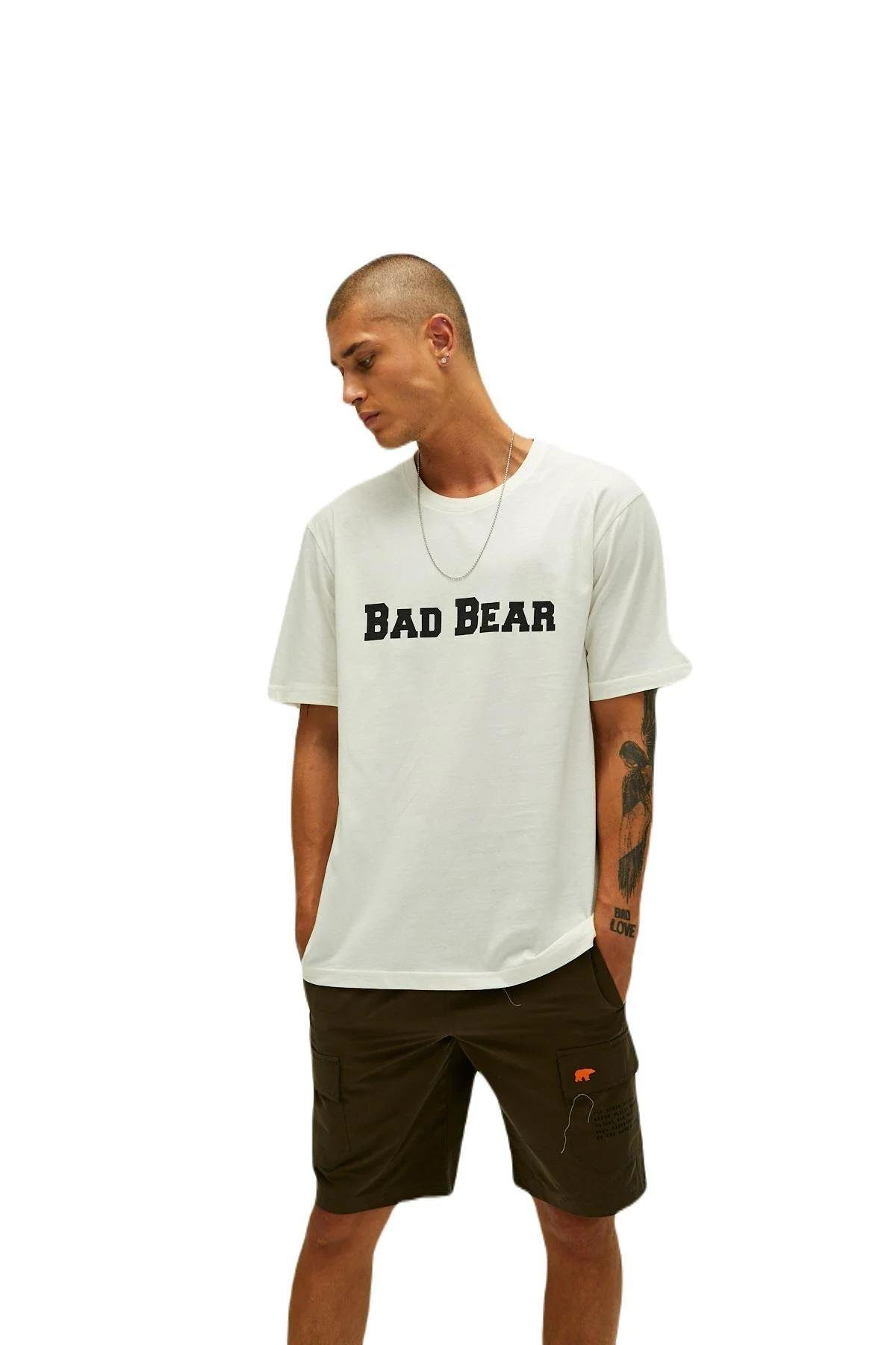 Bad Bear Title T-Shirt Erkek  Bisiklet Yaka Tshirt