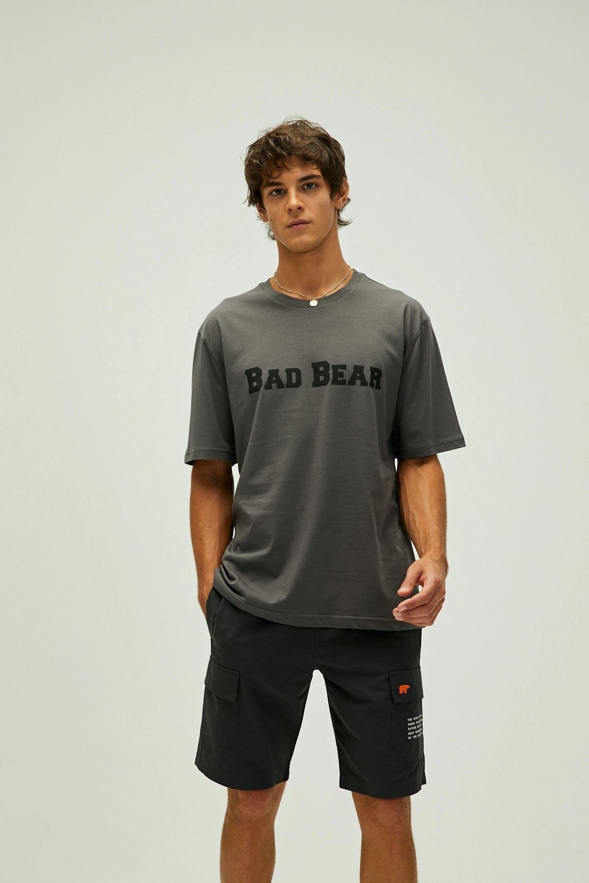 Bad Bear Title T-Shirt Erkek  Bisiklet Yaka Tshirt