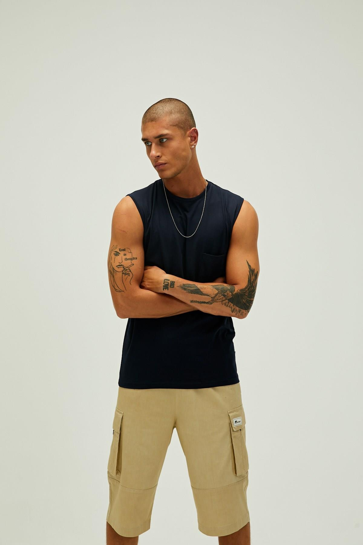 Bad Bear Tribe Tank-Top Erkek  Kolsuz Tshirt