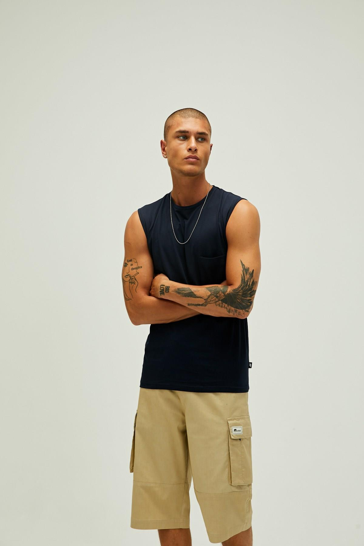 Bad Bear Tribe Tank-Top Erkek  Kolsuz Tshirt