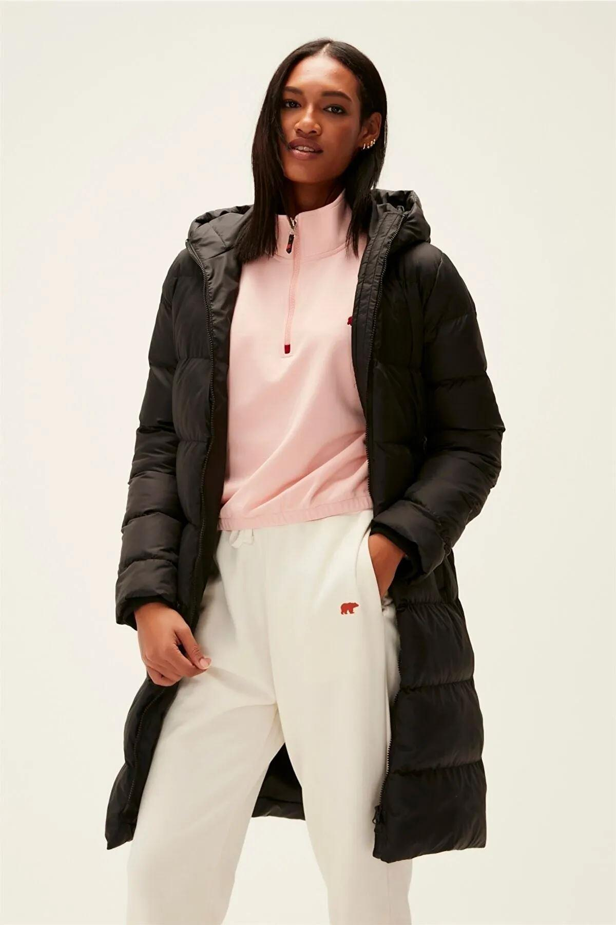 Bad Bear Wayfarer Puffer Coat Kadın Siyah Mont