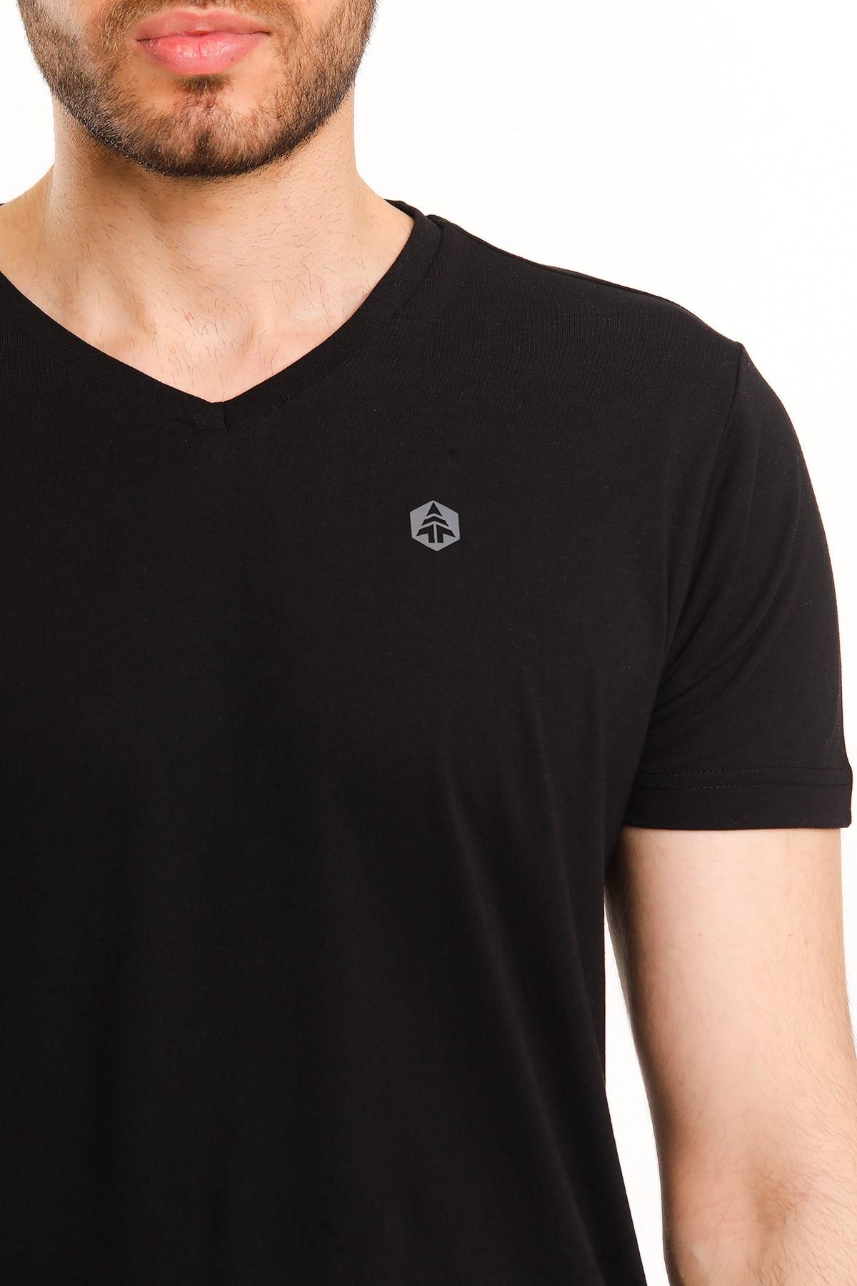 Hammer Jack Janson Erkek Tshirt Erkek Siyah Bisiklet Yaka Tshirt