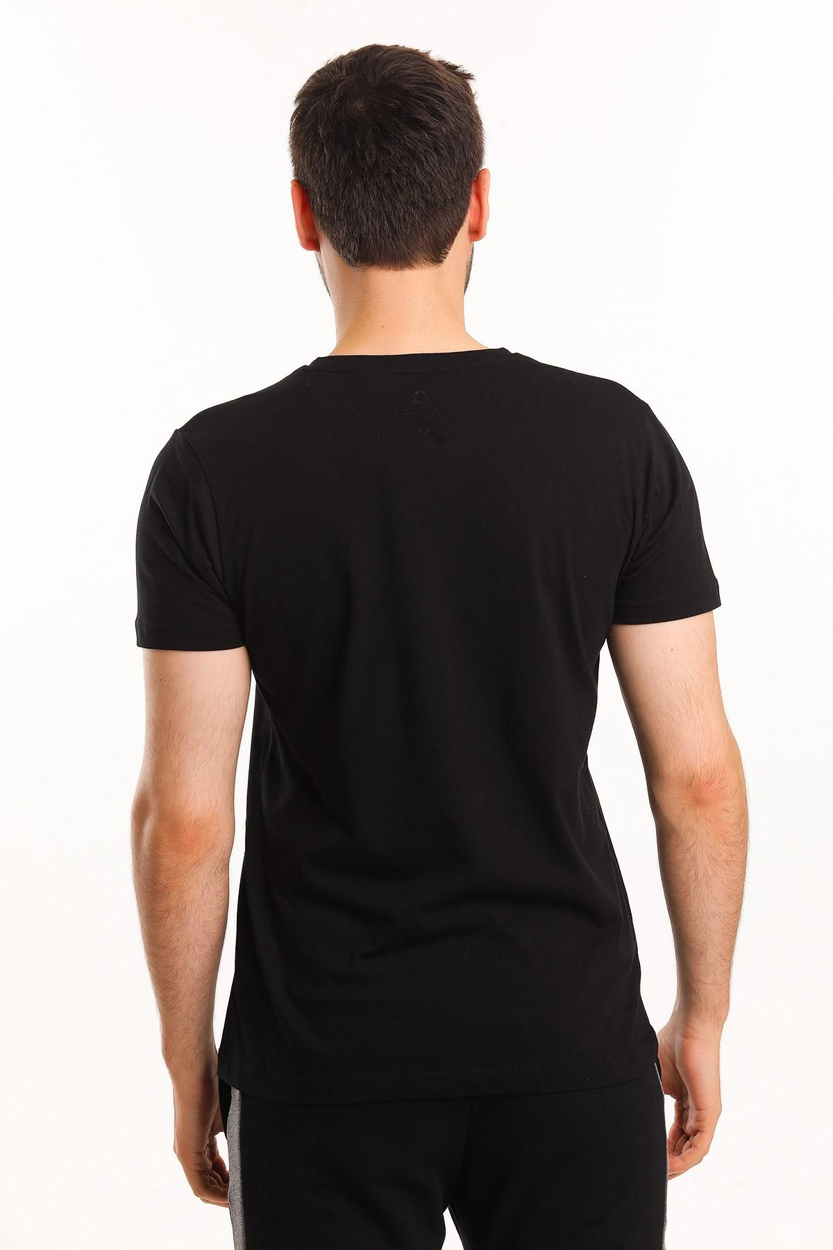 Hammer Jack Janson Erkek Tshirt Erkek Siyah Bisiklet Yaka Tshirt