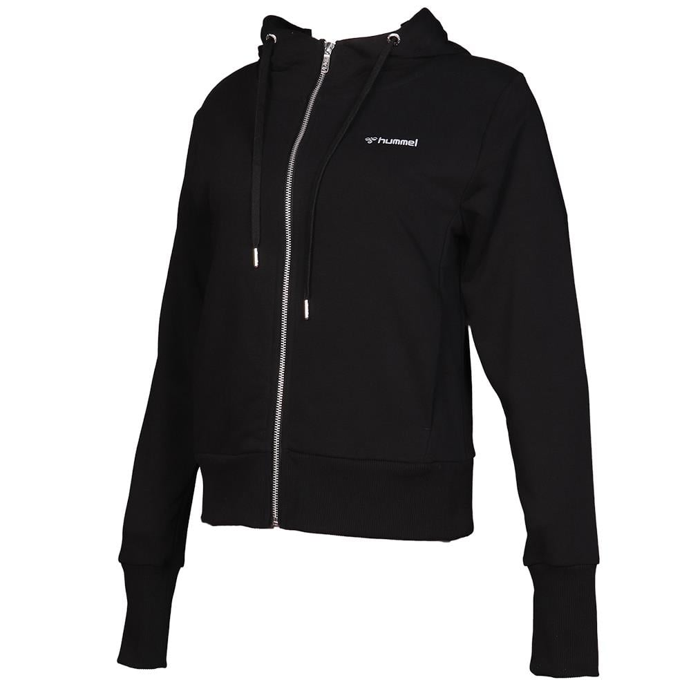 Hummel Brigi Zip Hoodie Kadın Siyah Tam Fermuarlı Sweat