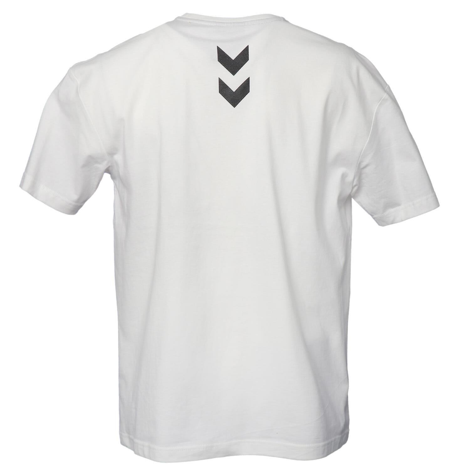 Hummel Erkole Oversize T-Shirt S/S Erkek Beyaz Bisiklet Yaka Tshirt
