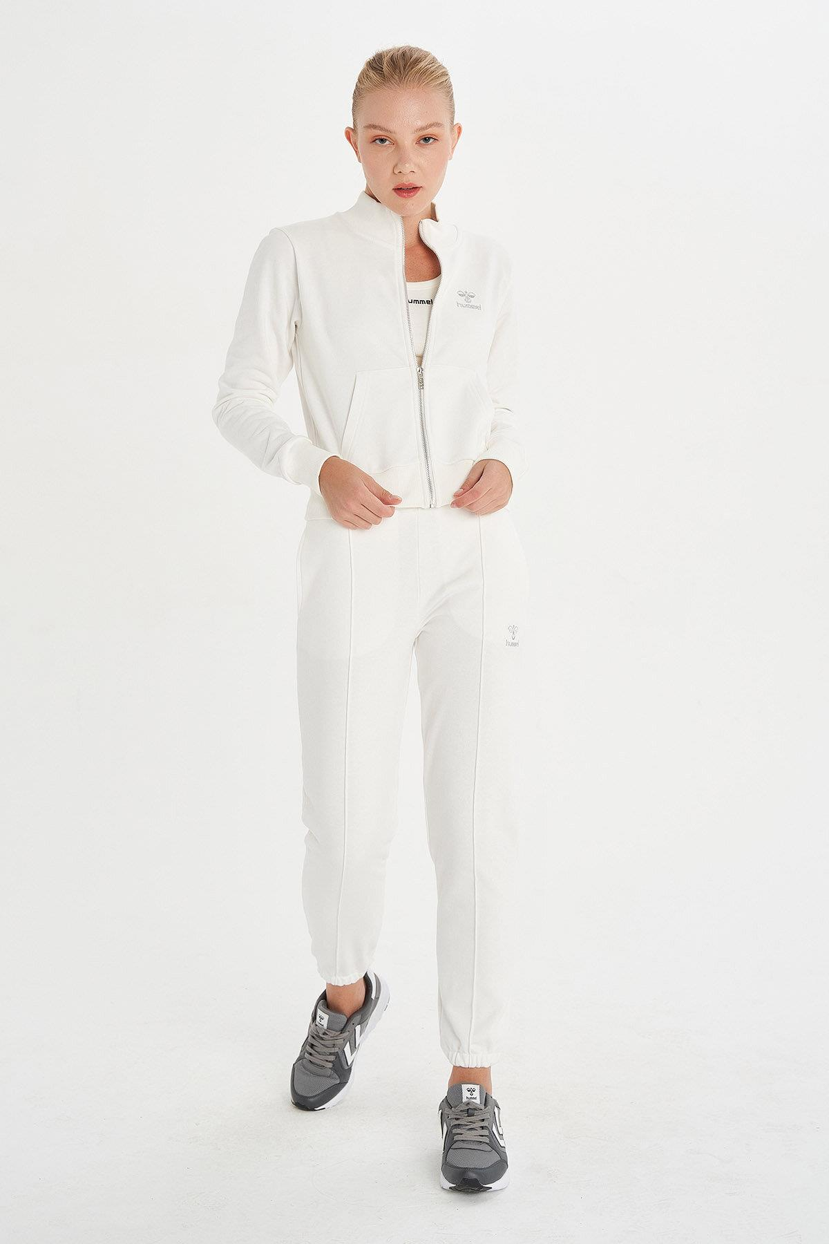 Hummel Gaida Jogger Pants Kadın Beyaz Eşofman Alt
