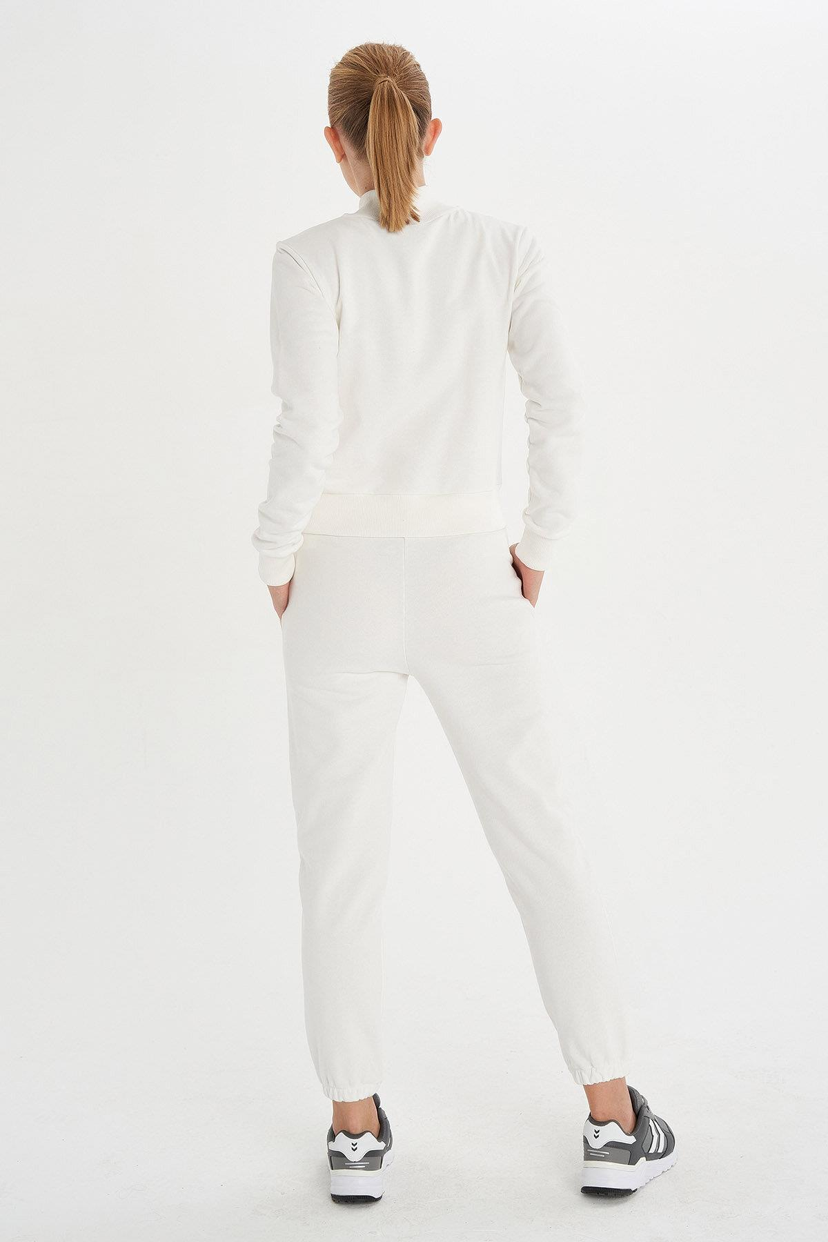 Hummel Gaida Jogger Pants Kadın Beyaz Eşofman Alt